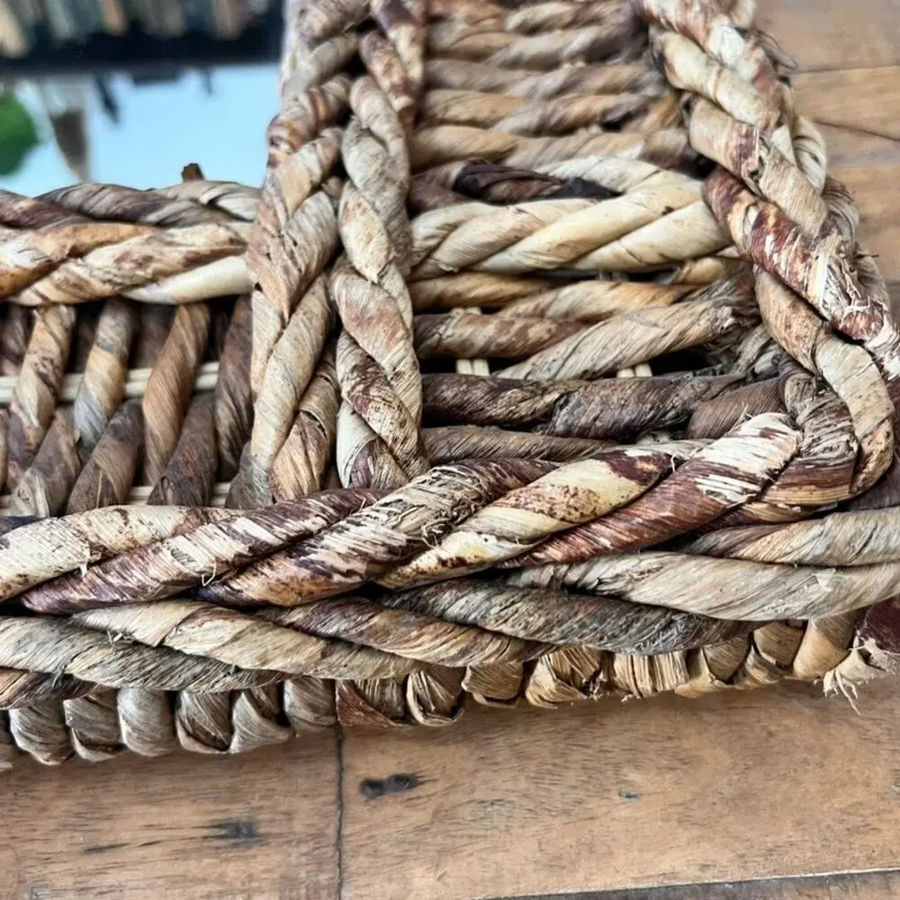 Rectangular Woven Rope Wall Mirror 27.5